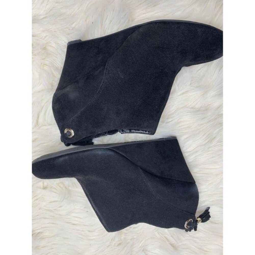 Ann Klein black booties wedges 8.5